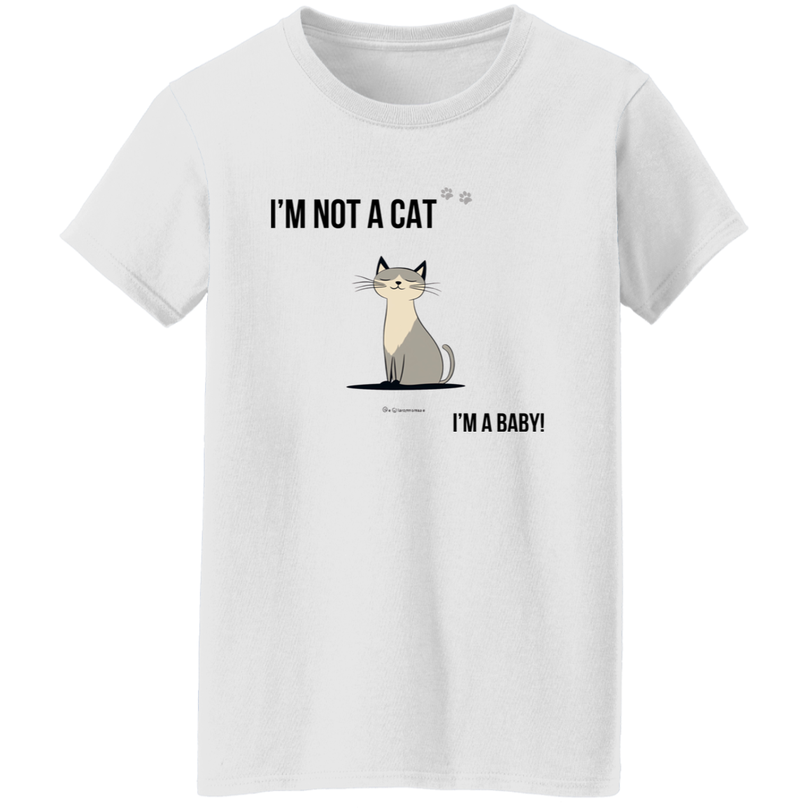 I'm not a Cat Print Crew Neck T-Shirt, Casual Short Sleeve T-Shirt For Spring & Summer, Women's Clothing