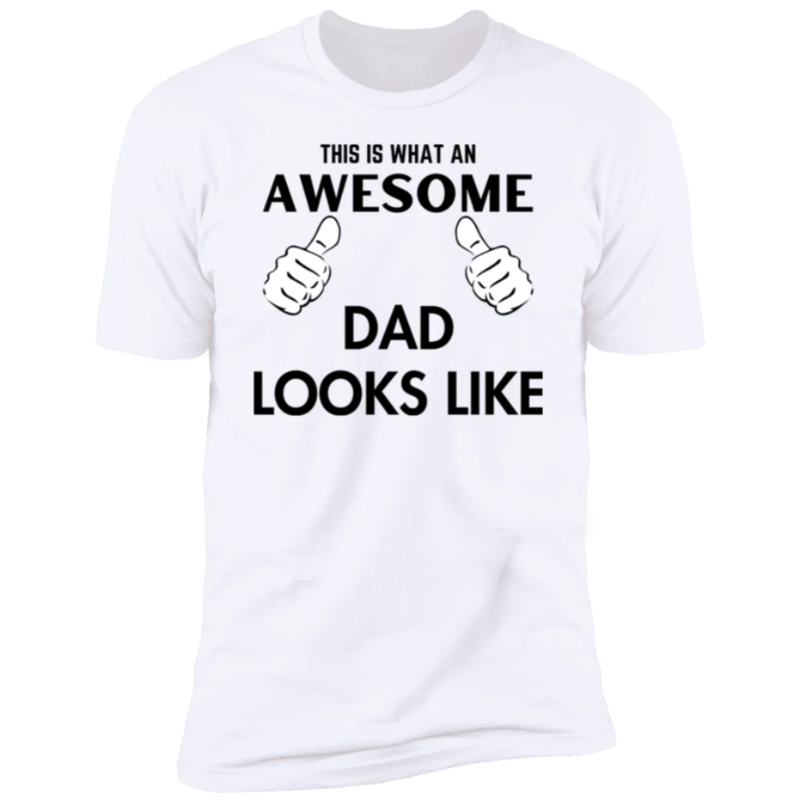 "AWESOME DAD", Men's Casual Slightly Stretch Crew Neck Graphic Tee, Male Clothes For Summer