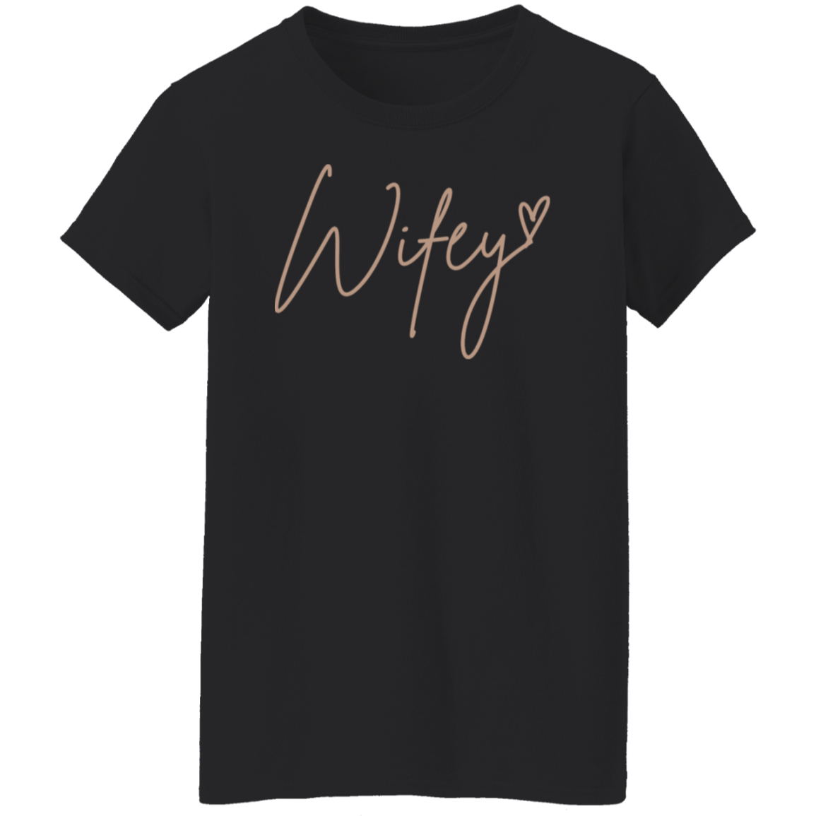 Wifey Print Crew Neck T-Shirt, Casual Short Sleeve T-Shirt For Spring & Summer, Women's Clothing