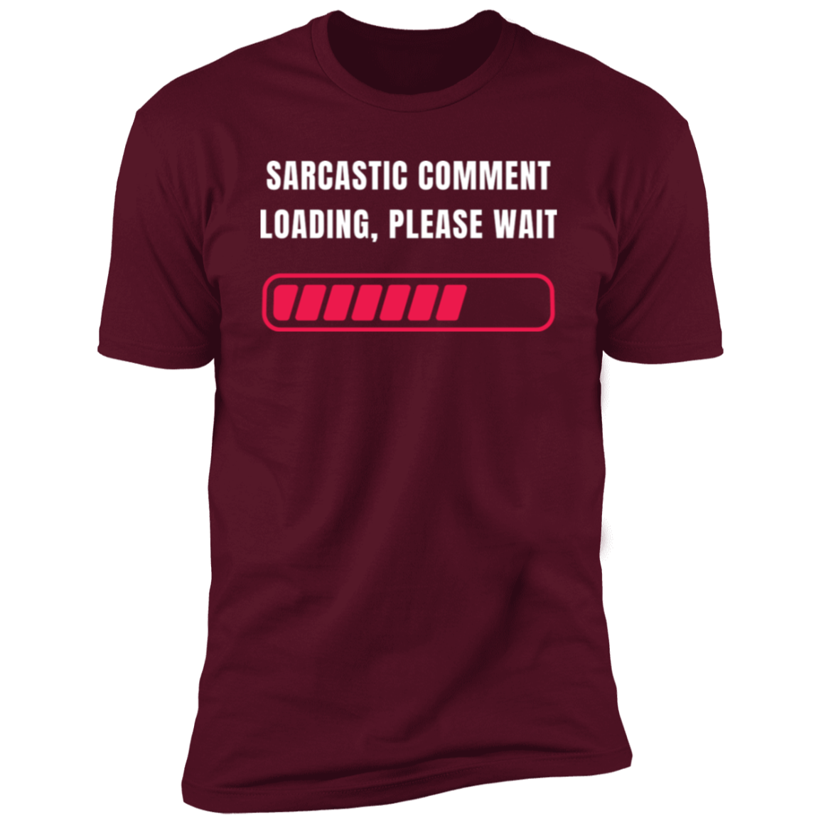 "Sarcastic Comment Loading", Men's Casual Slightly Stretch Crew Neck Graphic Tee, Male Clothes For Summer