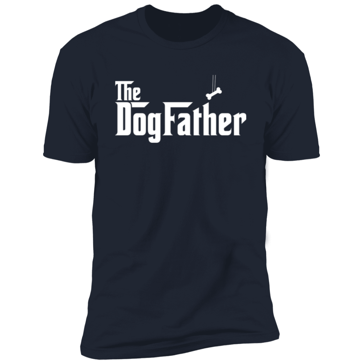 "THE DOGFATHER", Men's Casual Slightly Stretch Crew Neck Graphic Tee, Male Clothes For Summer