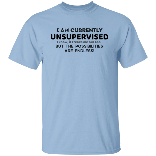 Men's "I AM CURRENTLY UNSUPERVISED" Letter Print T-shirt, Crew Neck And Short Sleeve Tee, Casual And Stylish Tops For Summer Casual And Street Wear