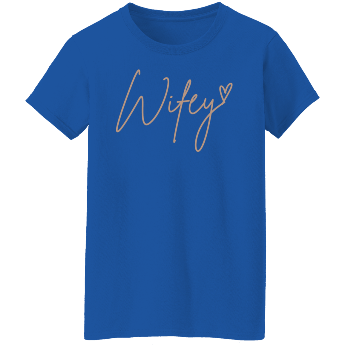 Wifey Print Crew Neck T-Shirt, Casual Short Sleeve T-Shirt For Spring & Summer, Women's Clothing