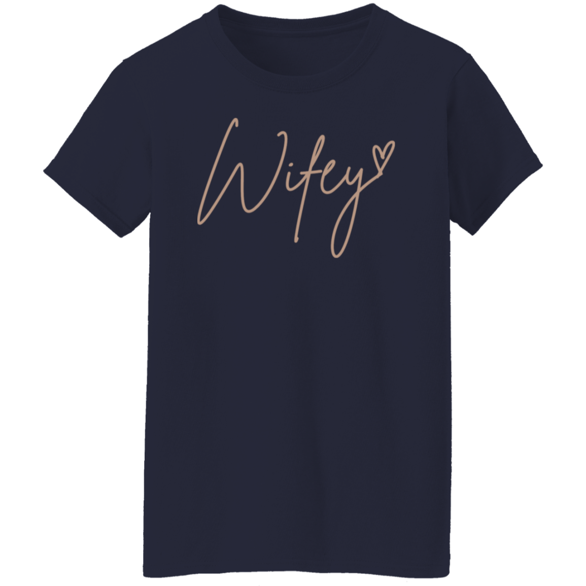 Wifey Print Crew Neck T-Shirt, Casual Short Sleeve T-Shirt For Spring & Summer, Women's Clothing