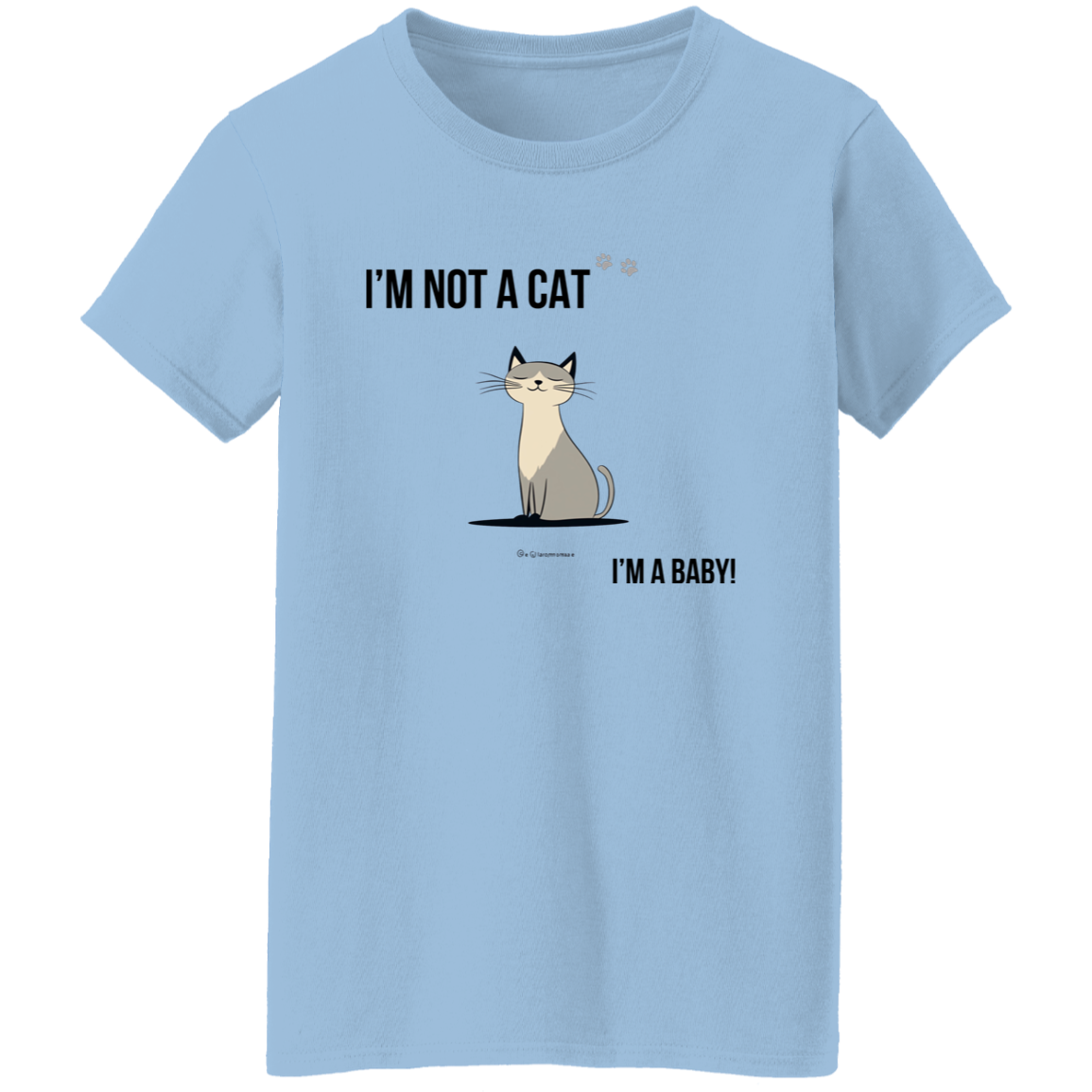 I'm not a Cat Print Crew Neck T-Shirt, Casual Short Sleeve T-Shirt For Spring & Summer, Women's Clothing