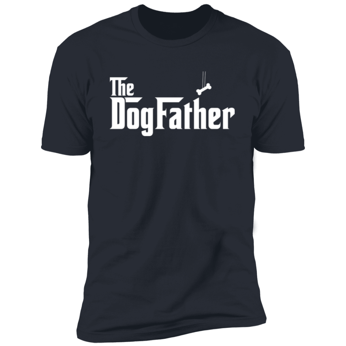 "THE DOGFATHER", Men's Casual Slightly Stretch Crew Neck Graphic Tee, Male Clothes For Summer