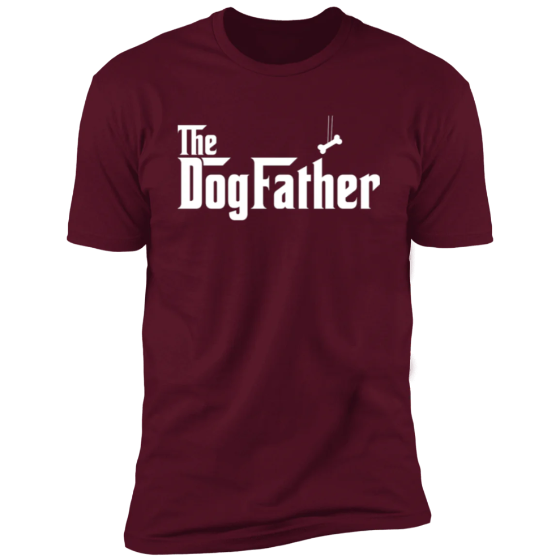 "THE DOGFATHER", Men's Casual Slightly Stretch Crew Neck Graphic Tee, Male Clothes For Summer