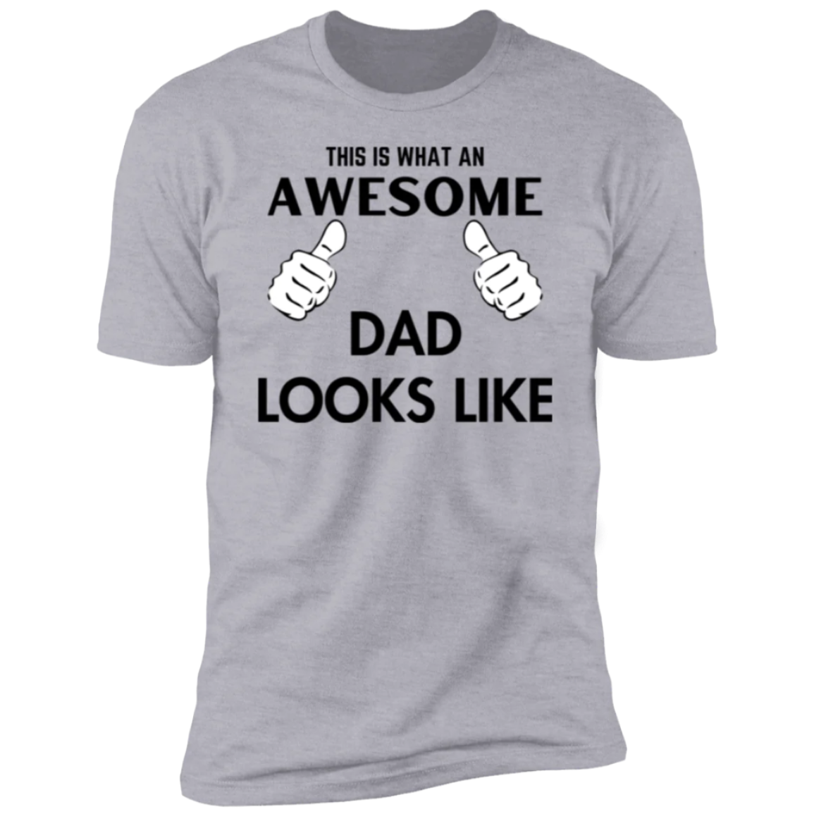 "AWESOME DAD", Men's Casual Slightly Stretch Crew Neck Graphic Tee, Male Clothes For Summer