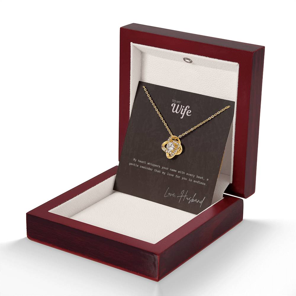 Sterling Gold Love Knot Pendant Necklace