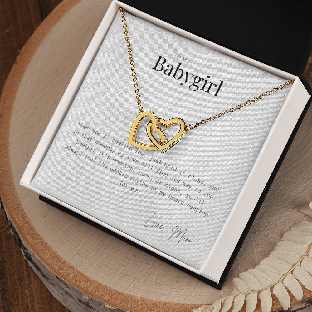 Cherished Daughter Heart-to-Heart Necklace Gift Box - Perfect for Birthdays, Graduations, Christmas & More - Thoughtful Jewelry Present from Mom