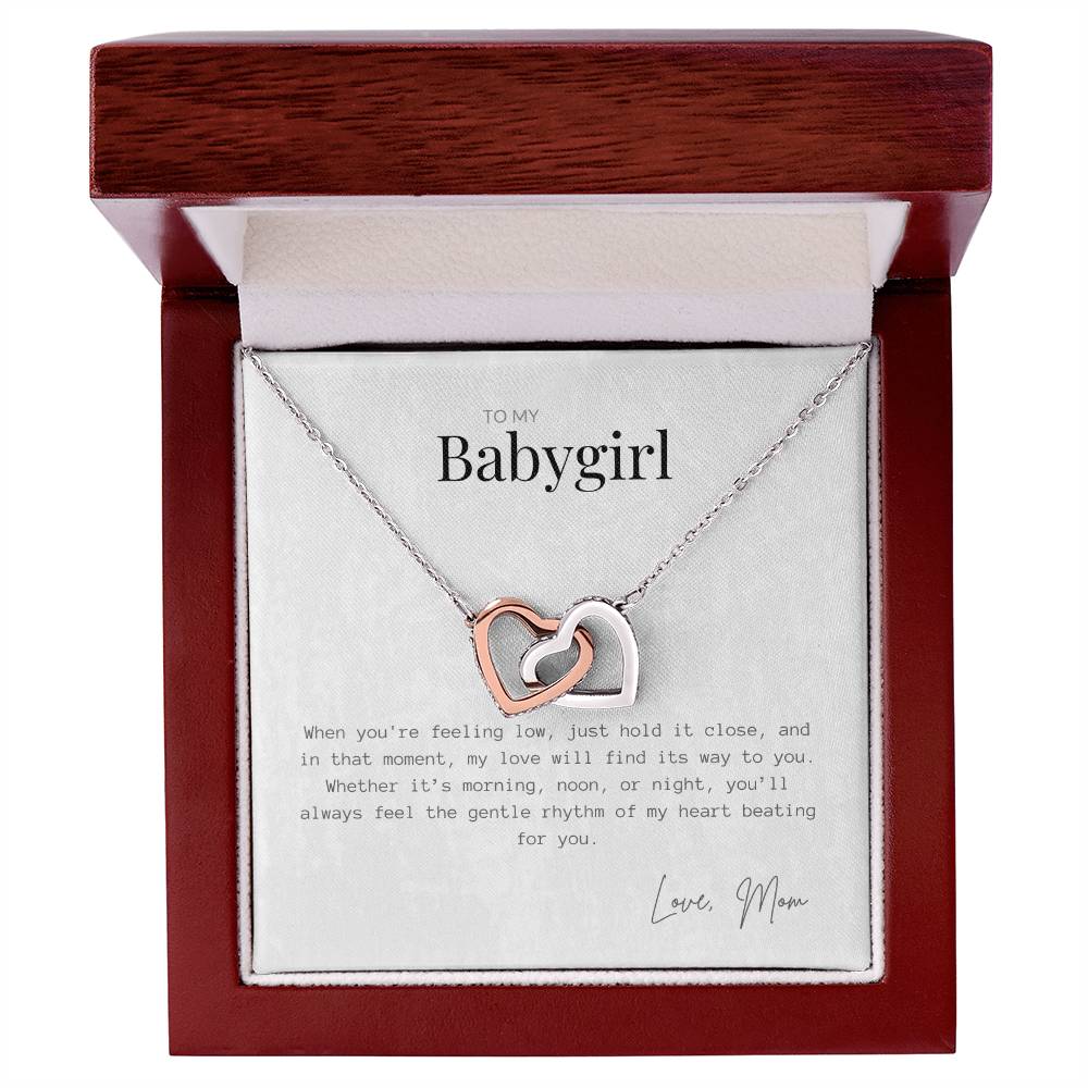 Cherished Daughter Heart-to-Heart Necklace Gift Box - Perfect for Birthdays, Graduations, Christmas & More - Thoughtful Jewelry Present from Mom